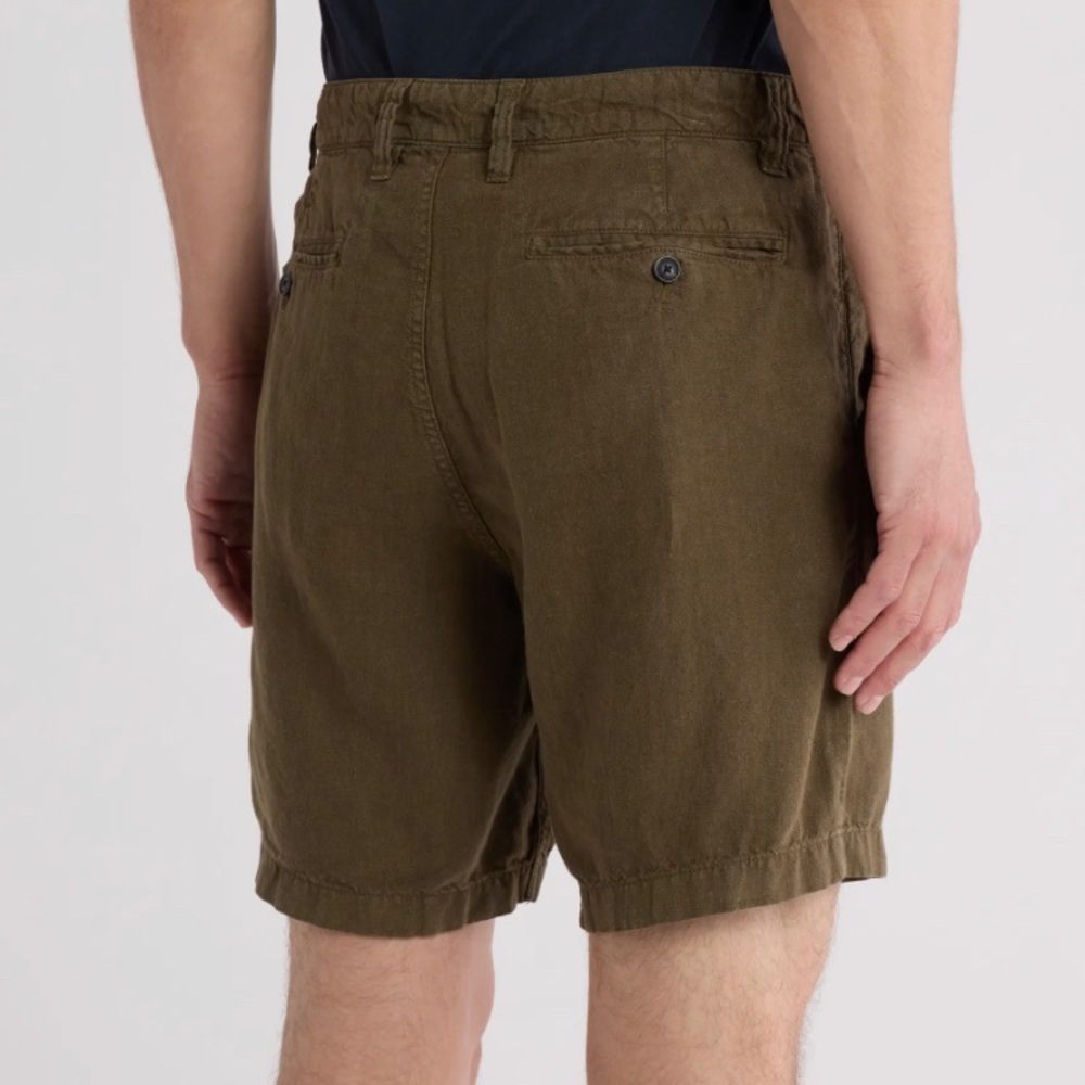 John Varvatos Men's Johnny Flat Front Shorts Olive Green Size 30 - Picture 2 of 9